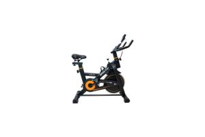 Bicicleta fija Svelfik Spin Fit color negro y naranja