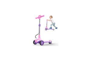 Monopatín Eléctrico para niños de 3 ruedas Honey Whale Pro color rosa