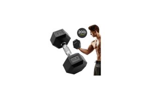 Mancuerna Hexagonal Pesa Ejercicio Gym 20 Lb color negro