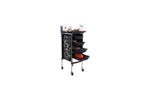 Carrito Auxiliar Estética Organizador Multiusos 5 Niveles Negro