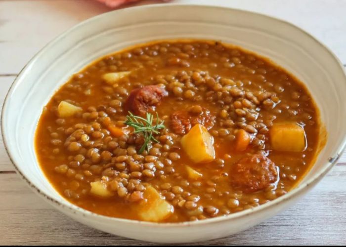 Guiso de lentejas saludable sin embutidos