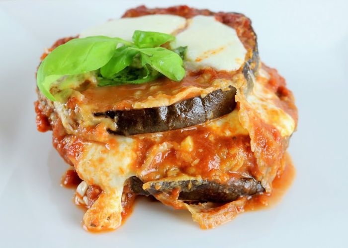 Lasaña de berenjena saludable y sin harinas