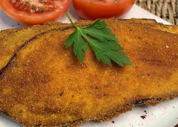 Milanesas de berenjena saludables al horno