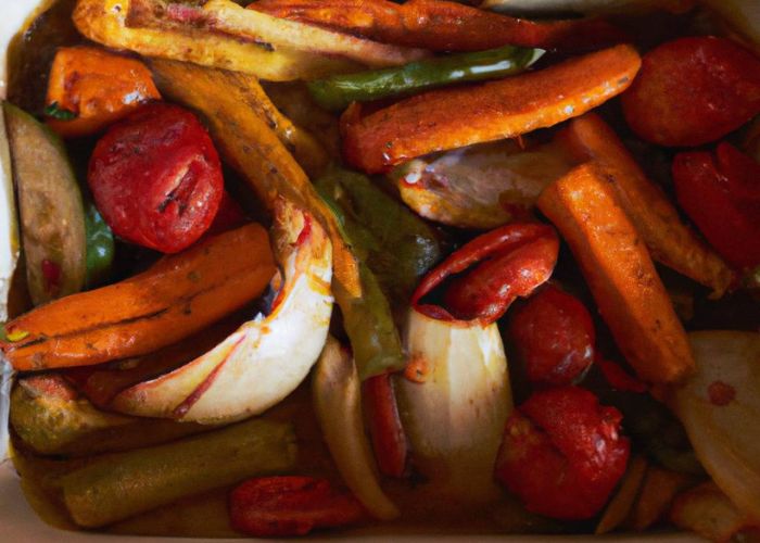 Vegetales confitados en aceite de oliva saludable