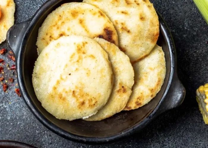 Arepa de maíz peto saludable