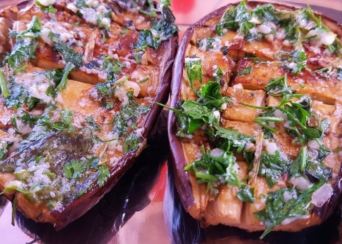 Berenjenas Asadas al Estilo Criollo