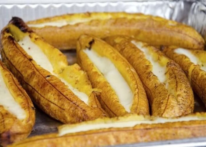 Canoas de Plátano Maduro con Queso Saludables