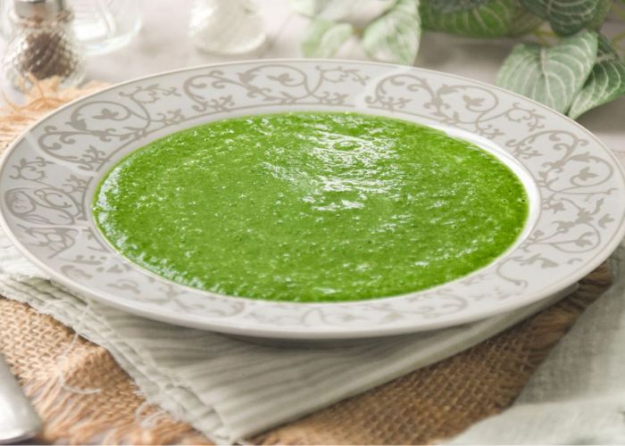 Crema de espinaca saludable
