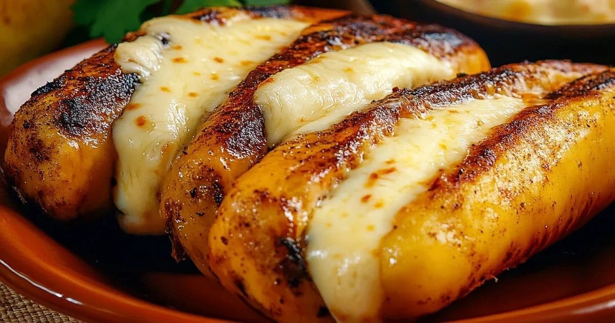 Plátano Maduro Asado con Queso