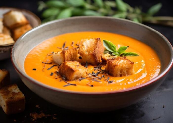 Sopa de tomate saludable