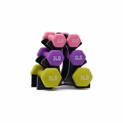 Set de 6 mancuernas de neopreno para fitness