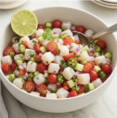 Ceviche de Pescado con Jitomate y Cilantro