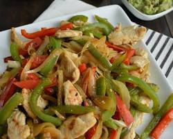 fajitas de pollo saludables con pimientos