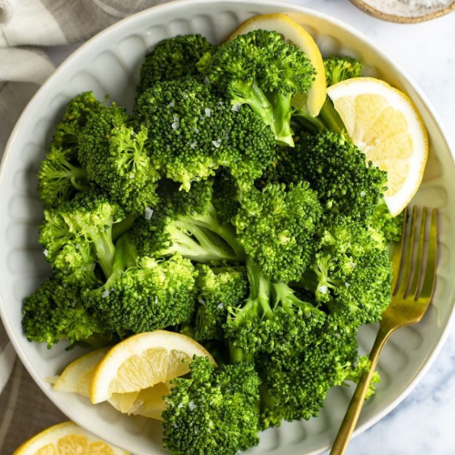 Brócoli al vapor con limón y chile