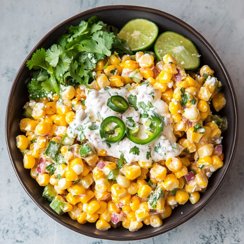 Ensalada de esquites mexicanos saludables