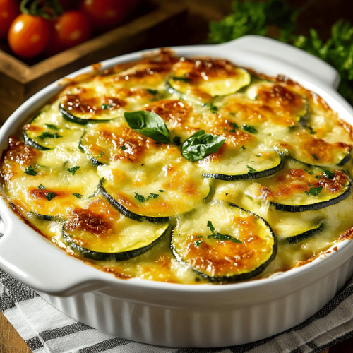 Gratinado de Calabaza Italiana con Queso Light